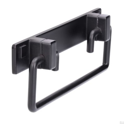 Tirador para mueble rectangular 2458 96 Metal Black Mat