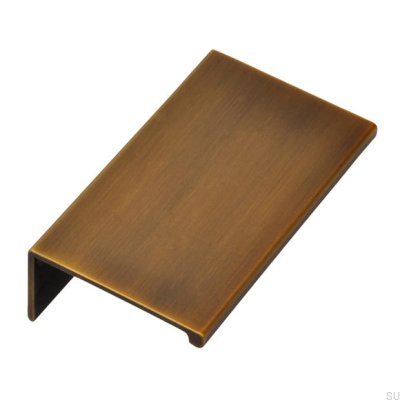 Tirador de borde para mueble 2446 48 Oro envejecido cepillado