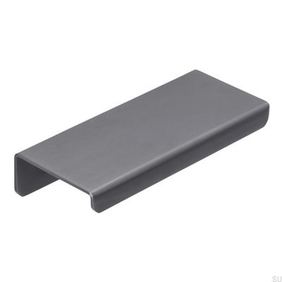 Tirador de borde para mueble 2372 64 Antracita Acero inoxidable