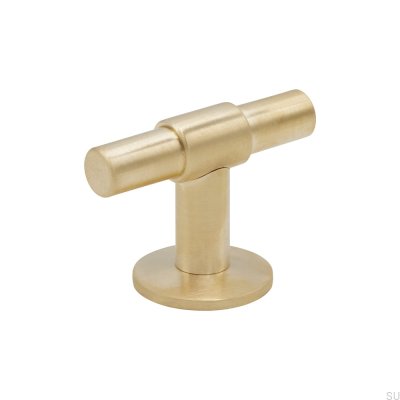Perilla para muebles Barra en T Uniforme Latón Cepillado Sin pintar
