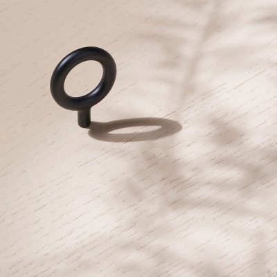 Perilla para muebles, metal, llave, negro