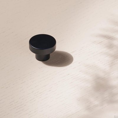 Pomo para Mueble Circular Metal Negro