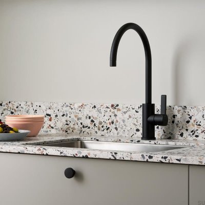 Pomo para Mueble Circular Metal Negro