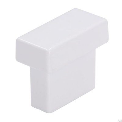 Tirador para mueble rectangular 1595 16 Metal Blanco