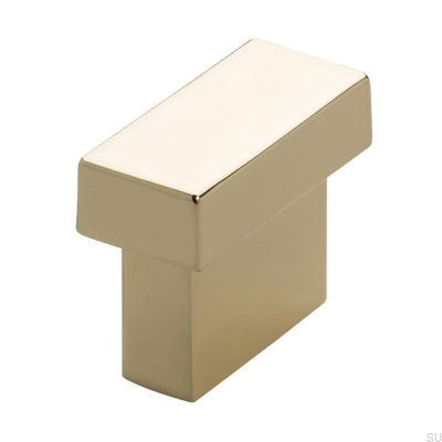 Tirador para mueble rectangular 1595 16 Oro pulido