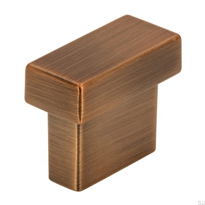 Tirador para mueble rectangular 1595 16 Oro Antiguo Cepillado