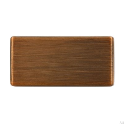 Tirador para mueble rectangular 1595 16 Oro Antiguo Cepillado