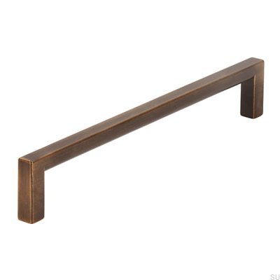 Tirador para mueble rectangular 2108160 Oro Antiguo Cepillado