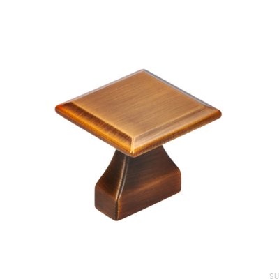 Pomo para mueble 2439 16 Oro envejecido cepillado