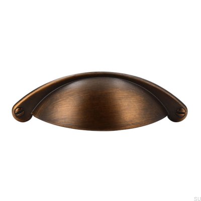 Tirador para mueble Shell 1761 64 Oro Antiguo Cepillado