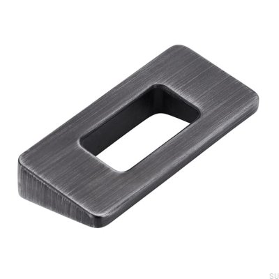 Tirador para mueble alargado 2394 32 Plata envejecida cepillada