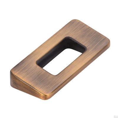 Tirador para mueble alargado 2394 32 Oro envejecido cepillado
