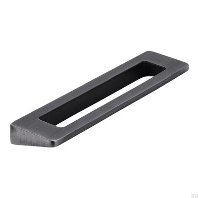Tirador para mueble rectangular 2394 96 Antique Silver Brushed