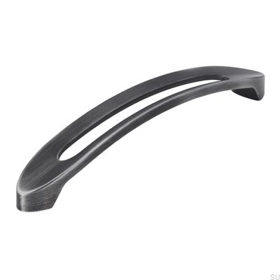 Tirador para mueble rectangular 2374160 Plata envejecida cepillada