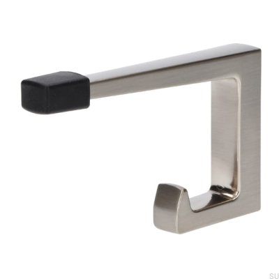 Colgador de pared con tope para puerta 2422 32 Plata cepillada