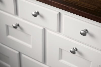 Pomo para mueble 2538 Metal Plateado (Aspecto Inox)