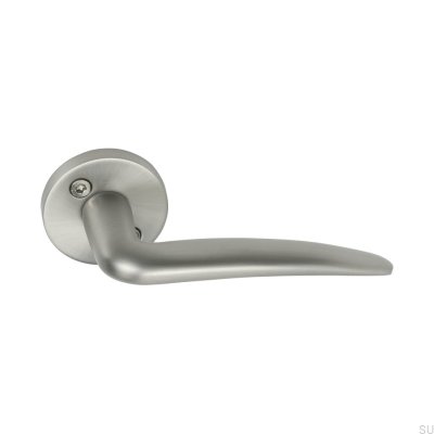 Manija de puerta Skagen en plata cepillada estándar escandinavo
