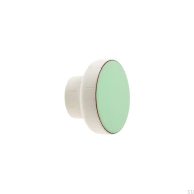 Pomo para mueble Simple Blanco 40 Madera Esmalte Menta