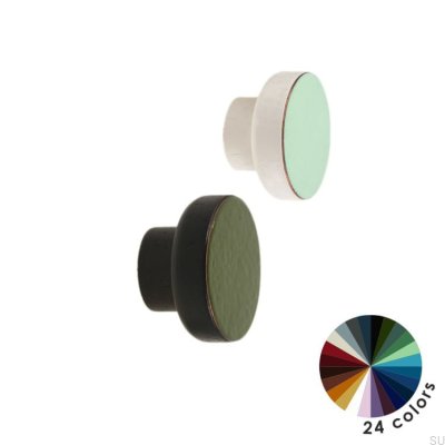 Pomo para mueble Simple Negro 40 Madera Esmaltada Amarillo