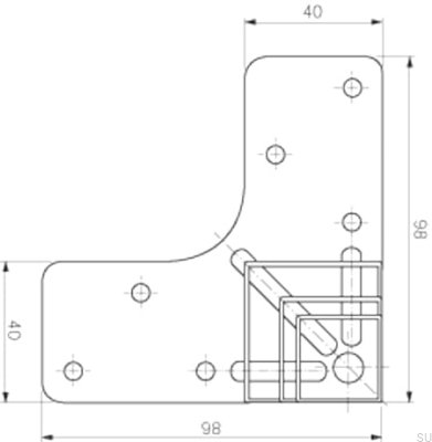 Pata de mueble 201150 Cromo pulido