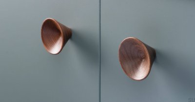 Pomo para mueble Conic 43 Madera Nogal