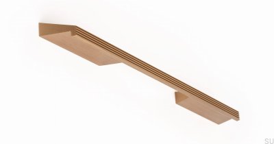 Tirador para mueble longitudinal Rail 192, aluminio, oro, cepillado, cava