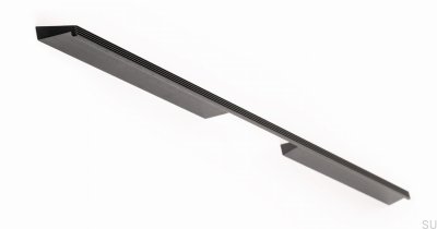 Tirador para mueble alargado Rail 576 Aluminio Negro Cepillado