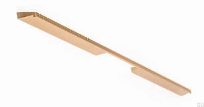 Tirador para mueble longitudinal Rail 576, aluminio, oro, cepillado, cava