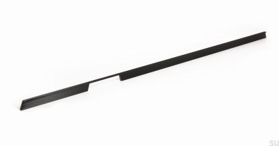 Tirador para mueble longitudinal Rail 1120 Aluminio Negro Cepillado (izquierda)