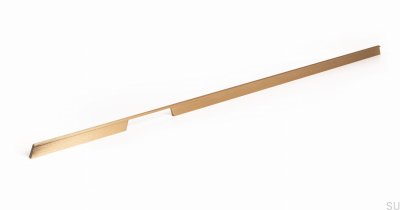 Tirador para mueble longitudinal Rail 1120 Aluminio Oro Cepillado Cava (derecha)