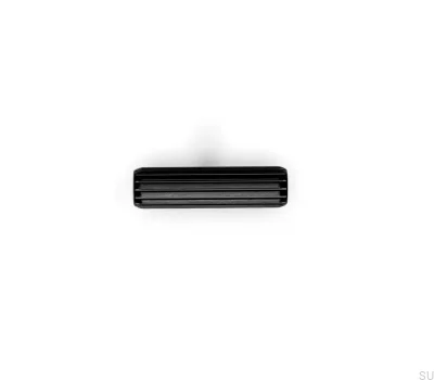 Pomo para muebles T-Bar Rille negro cepillado