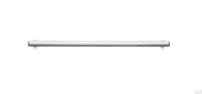 Tirador alargado para mueble Rille 480 Aluminio Plata