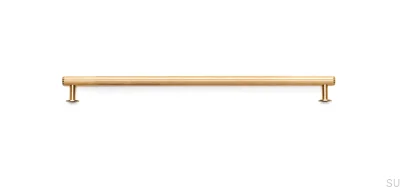 Tirador para mueble oblongo Rille 480 Oro cepillado