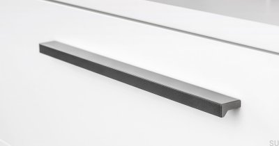Tirador para mueble Angle 300, aluminio, metalizado, gris