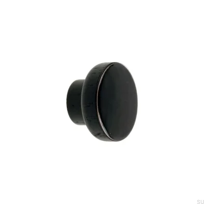 Pomo para mueble Simple Black 40 Madera Esmalte Negro