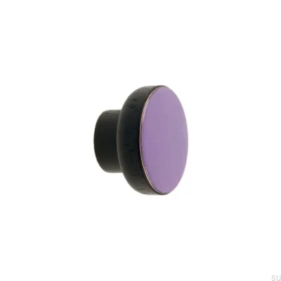 Pomo para mueble Simple Negro 40 Madera Esmaltada Violeta
