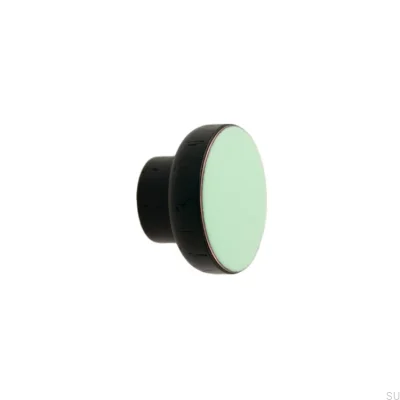 Pomo para mueble Simple Negro 40 Madera Esmaltada Menta