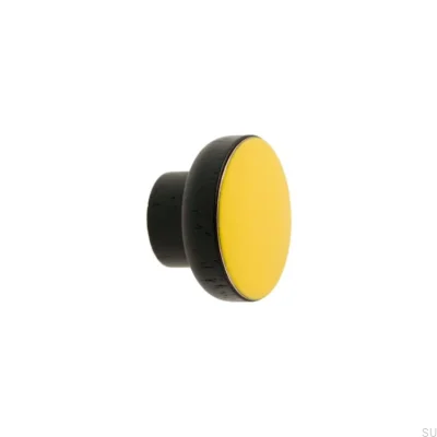 Pomo para mueble Simple Negro 40 Madera Esmaltada Amarillo