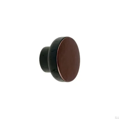 Pomo para mueble Simple Black 40 Madera Esmaltada Marrón Oscuro