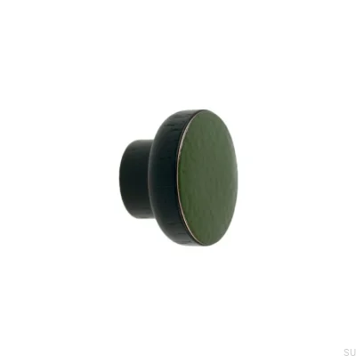 Pomo para mueble Simple Black 40 Madera Esmaltada Verde Oscuro