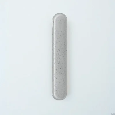 Tirador para mueble alargado, Redondo 128, Gris Vidrio