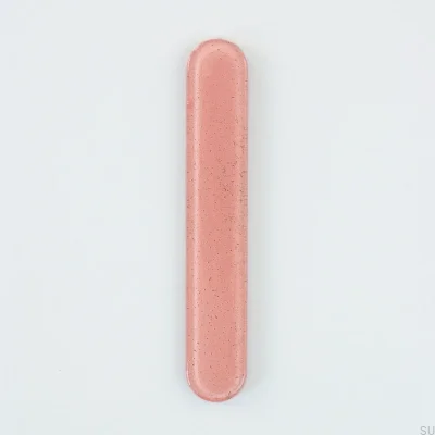 Tirador para mueble redondo 128, cristal, rosa