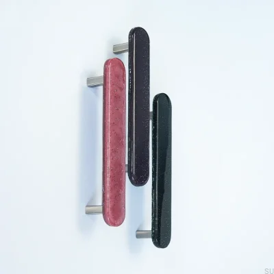 Tirador para mueble redondo 128 Glass Carrot ovalado