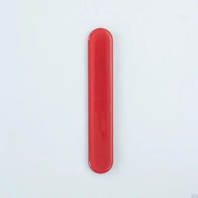 Tirador para mueble redondo, redondo 128, vidrio, rojo