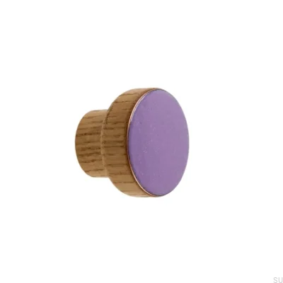 Pomo para mueble Simple, Madera, Esmaltado, Violeta, Aceite, Incoloro, Semimate