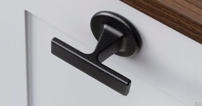 Pomo para mueble T-Bar Oto Metal Negro
