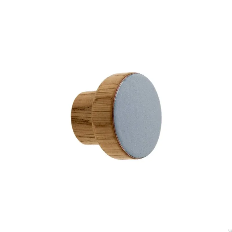 Galki do mebli SIMPLE emaliowane 3 cm - jasny szary.webp