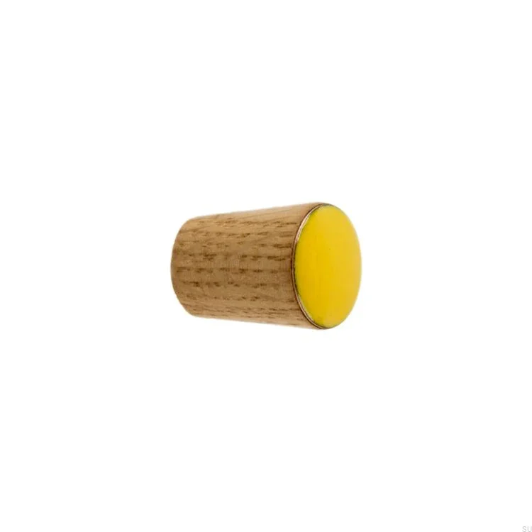 Galki do mebli SIMPLE CONE emaliowane 2 cm -  zolty.webp
