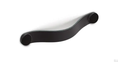 Tirador para mueble Flexa 160 Cuero Negro