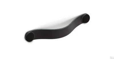 Tirador para mueble Flexa 128 Cuero Negro